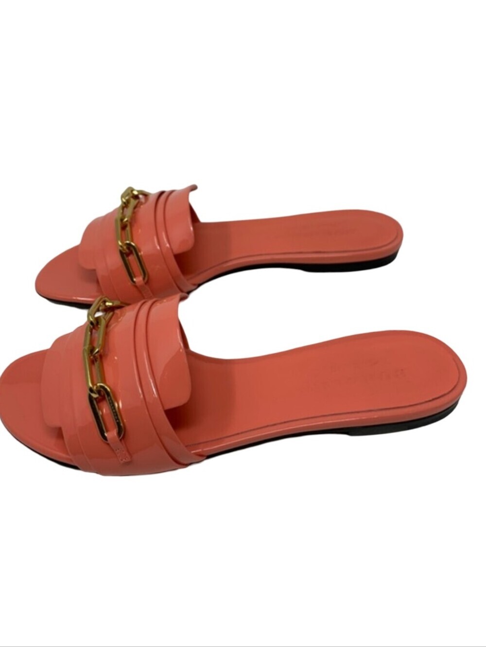 Burberry Coleford chain flat sandals in Pink Azalea patent leather Size EU 39 - Picture 4 of 12